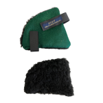 Riding Hat Ear Warmers - Dark Green on Black